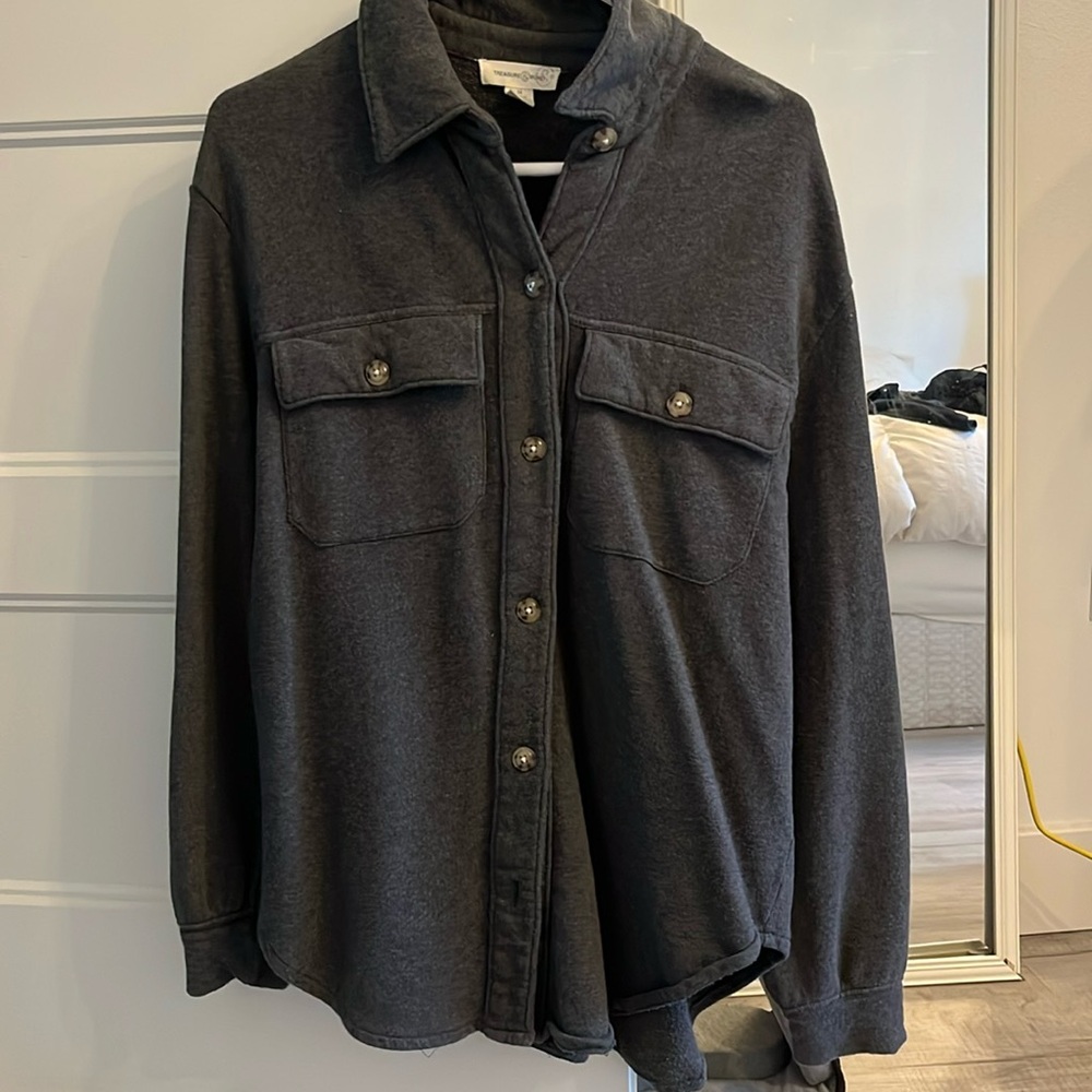 Gray shacket
